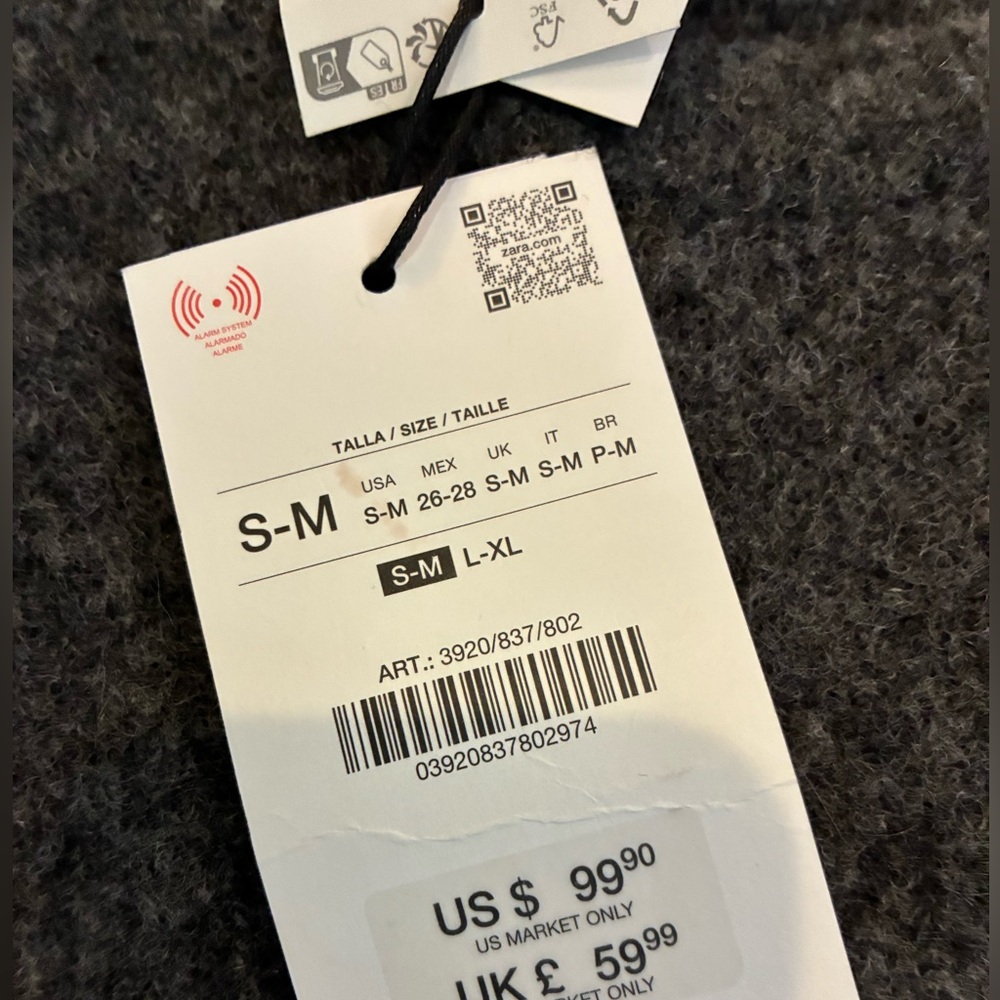 Zara NWT gray knit sweater with sequins - Picture 6 of 8